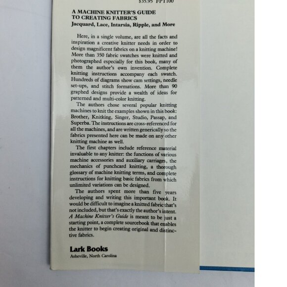 A Machine Knitter's Guide to Creating Fabrics by Susanna Lewis 1986 Vintage HC - Picture 5 of 10